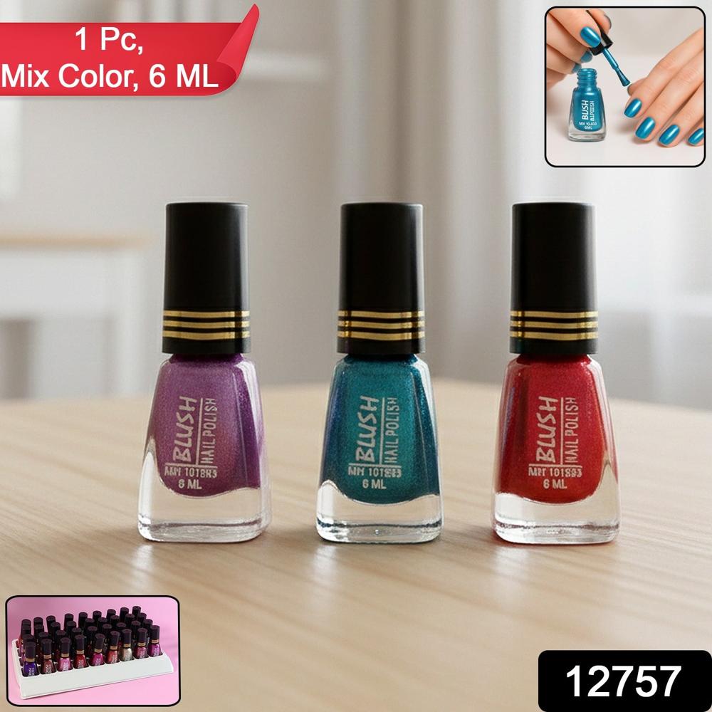 Blush Metallic Mini Nail Polish (Mix Color / 6 Ml / 1 Pc) - Application: As Per Product Requirement
