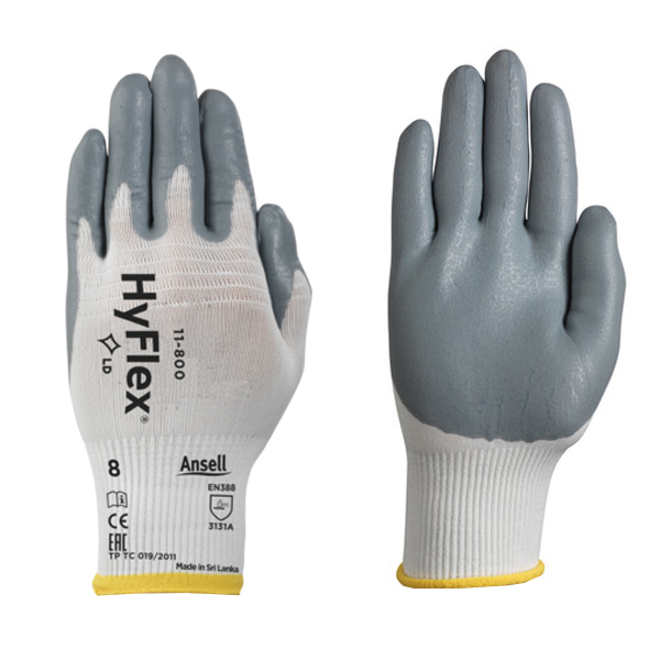 Ansell HyFlex 11-800 Palm Coated Foam Nitrile Industrial Safety GlovesAnsell HyFlex 11-800 Palm Coated Foam Nitrile Industrial Safety Gloves