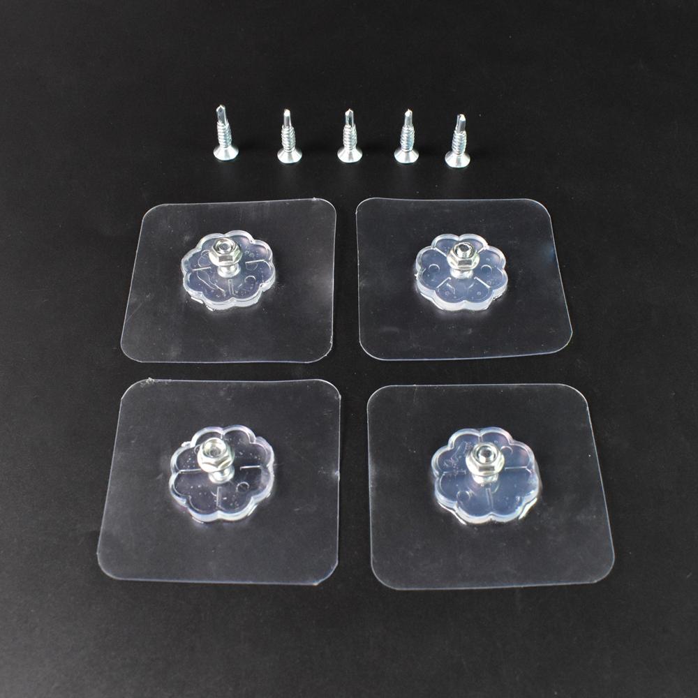 Self Adhesive Hooks Sticker | Screw Nut And Bolt Type (4 Pcs Set) - Color: Home Improvement