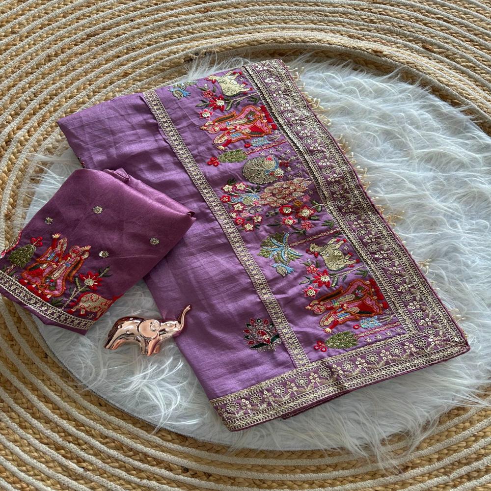 embroidery saree 