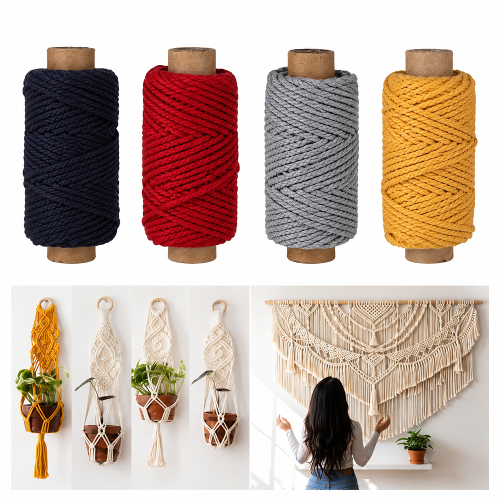Macrame Twisted Cotton Cord