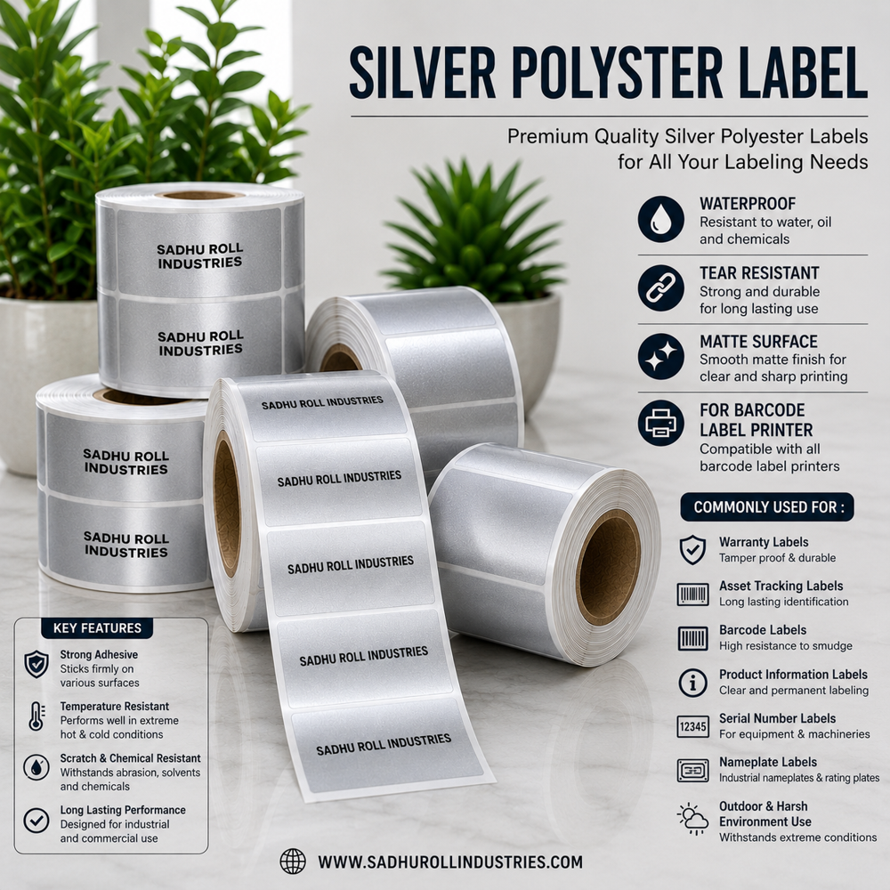 Silver Polyster Label - Automatic Grade: Manual