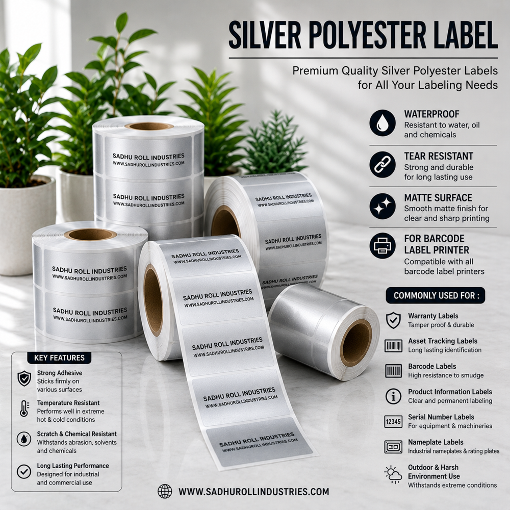 Silver Polyster Label - Automatic Grade: Manual
