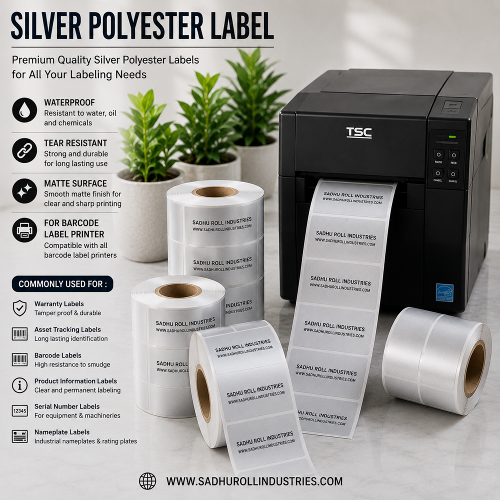 Silver Polyster Label - Automatic Grade: Manual