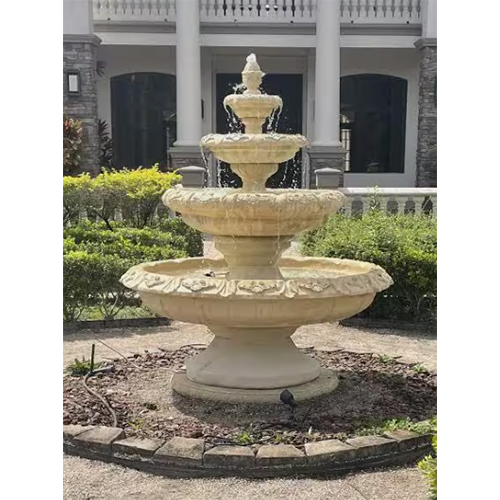 Pink Decorative Sandstone Water Fountain 7feet