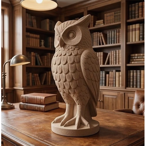 Sandstone Owl Figurine 2Feet