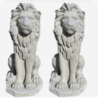 Pink Sandstone Lion Sculpture 4feet
