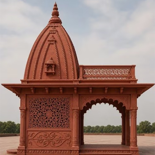 Temple Model Sandstone 600x600x900 mm Brown