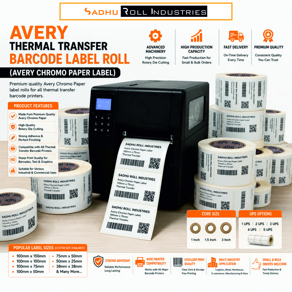 Thermal Transfer Barcode Label Roll - Automatic Grade: Manual