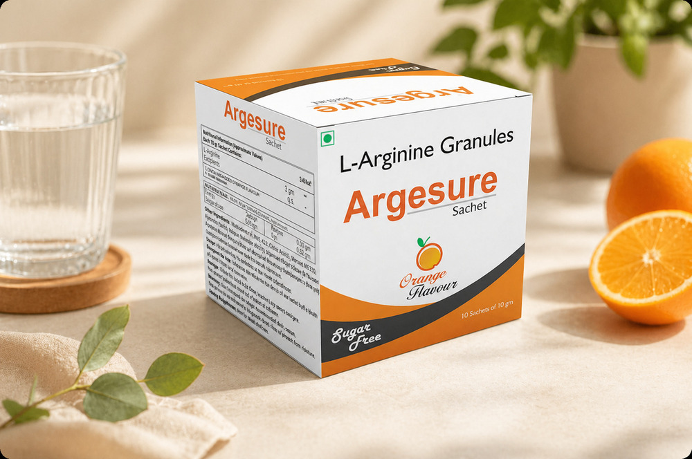 Orange Flavour L-Arginine Granules Sachet