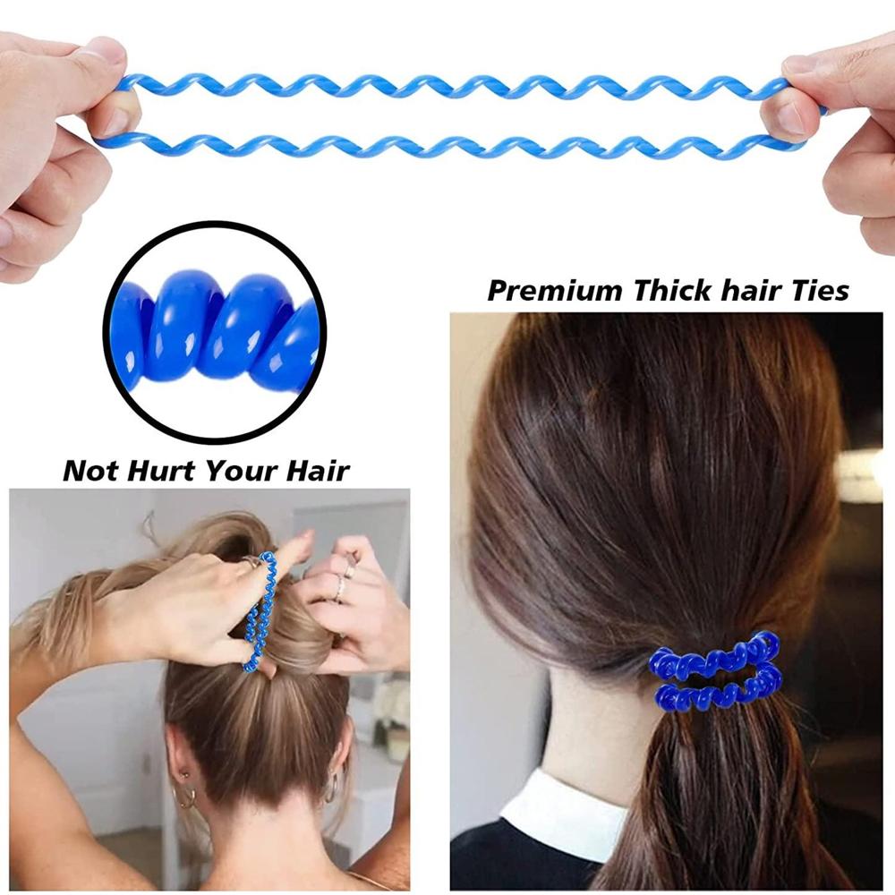 Telephone Wire Hair Bands Pack Of 2 Pc / Multicolour), Hair Accessories - Features: Manual