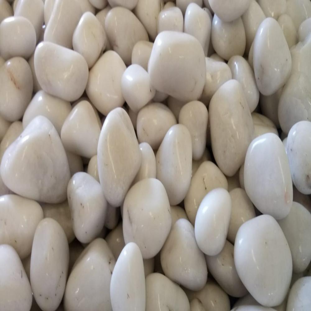White Pebbles Smooth Polished for Garden Landscaping and Outdoor Decor