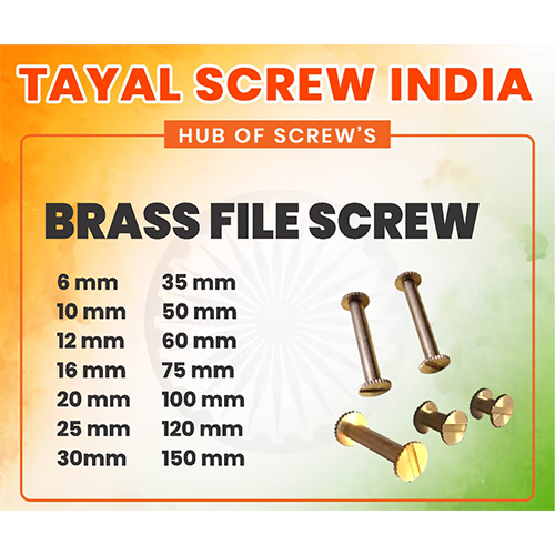 Brass File Screw