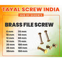 Brass File Screw
