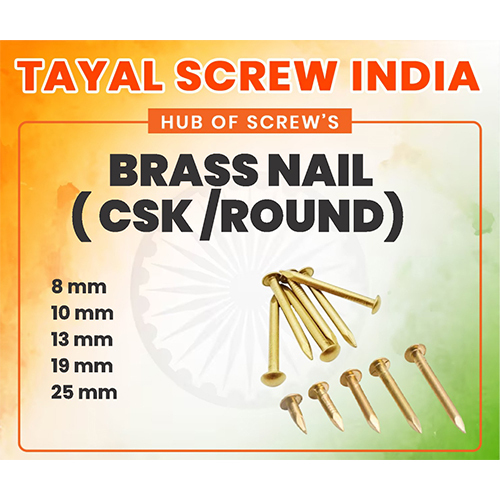 Brass Nail Round
