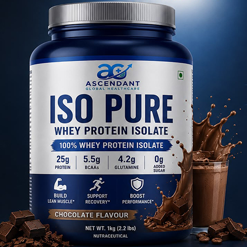 100% Iso Pure Whey Protein Powder (Chocolate Flavour) - Application: Muscle Building