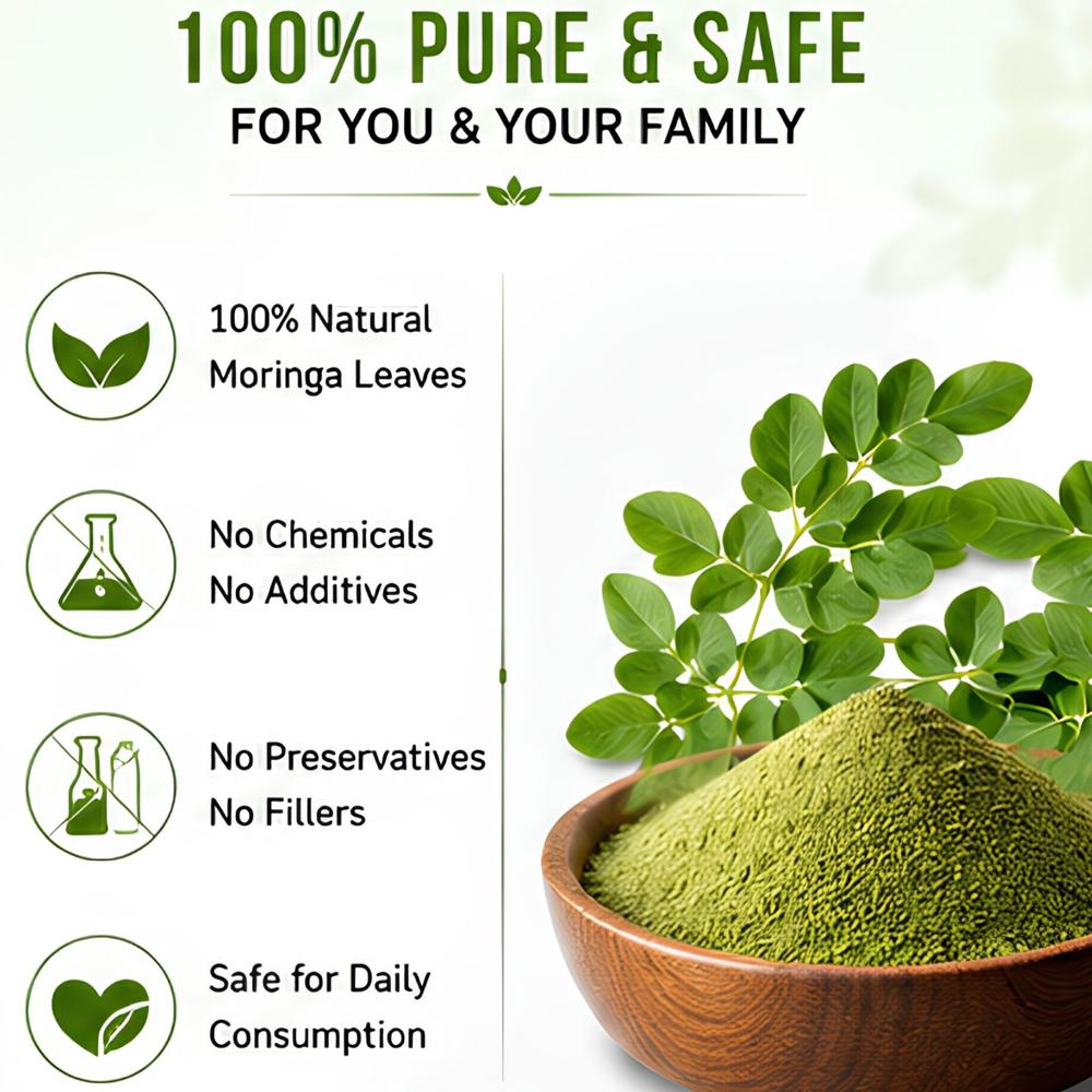 Organics moringa leaves powder (500gm)