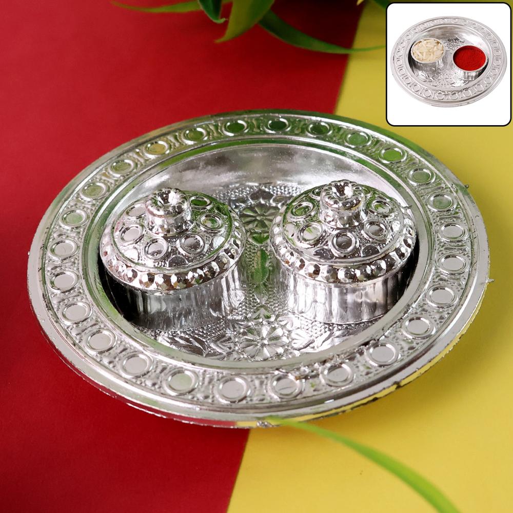 Round Shape Special Puja Thali, Kumkum Thali Holder (1 Pc / Small) - Application: As Per Product Requirement