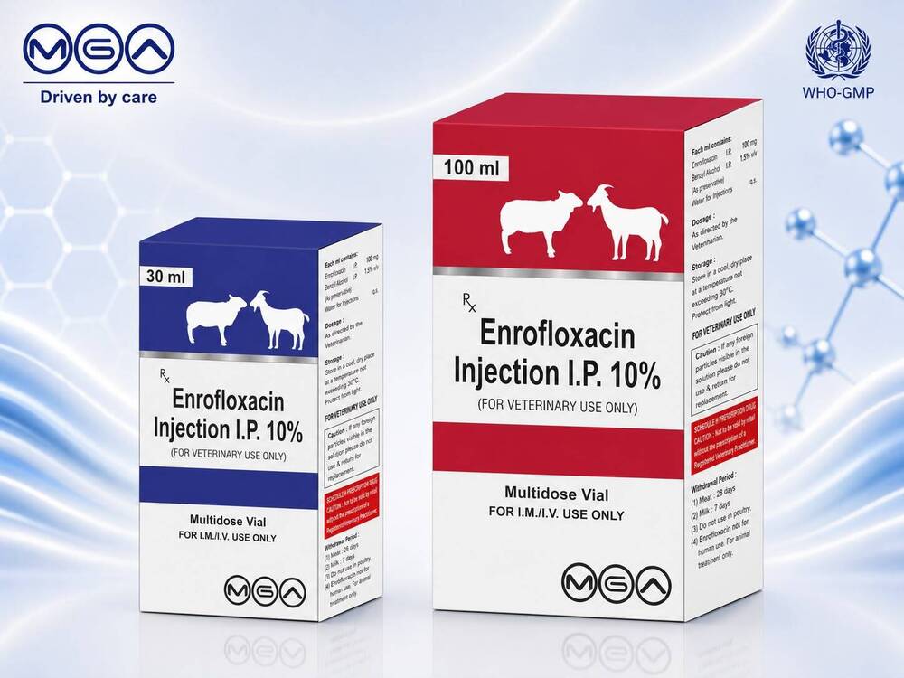 Enrofloxacin Injection I.P. 10%