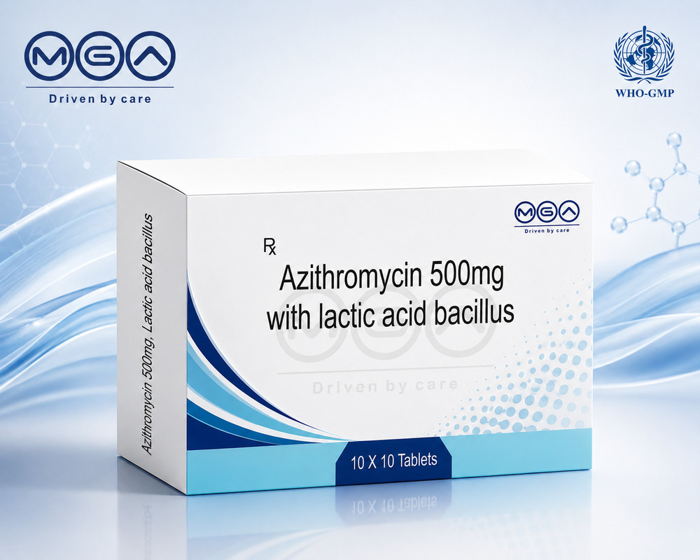 Azithromycin 500 mg + Lactic Acid Bacillus Tablets