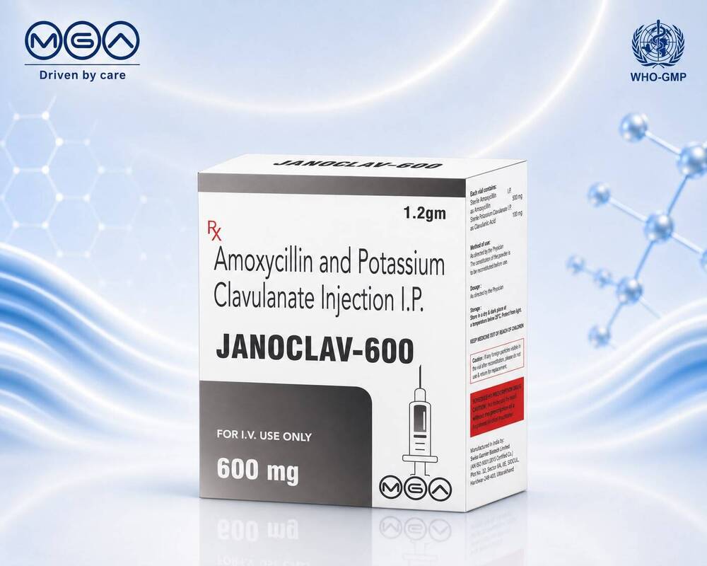 Amoxycillin and Potassium Clavulanate Injection I.P. 600 mg