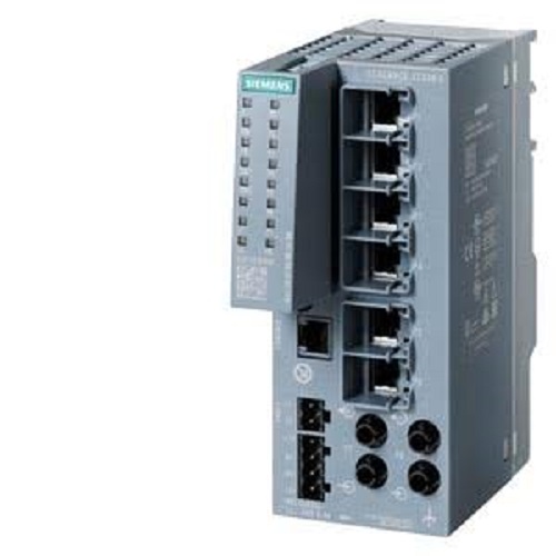 Siemens, SIPLUS NET SCALANCE, 6AG1206-2BB00-7AC2, 6x 100 Mbps RJ45 Ports / 2x 100 Mbps ST Fiber Ports, Single-phase, 24 V DC