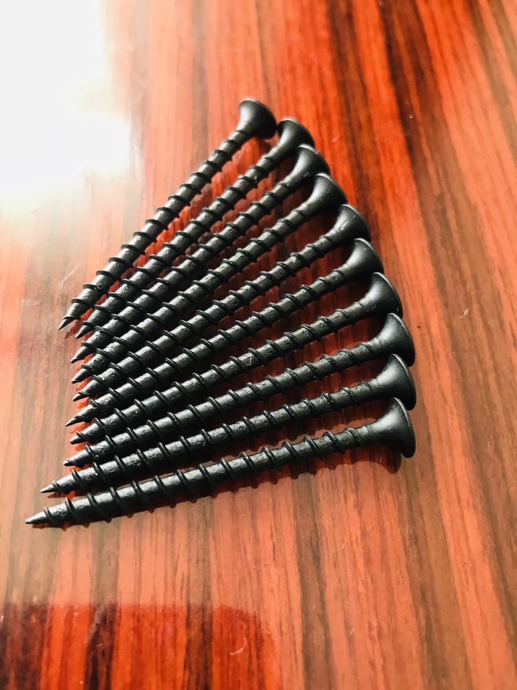 Black Phosphate Bugle Head Drywall Screw with Head Detail
