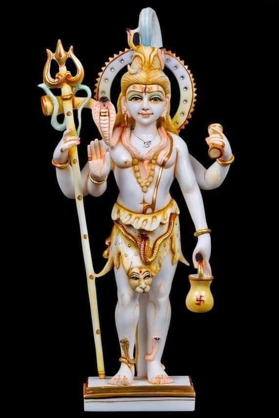 White Marble Lord Shiva Statue a   Handcrafted Mahadev Murti