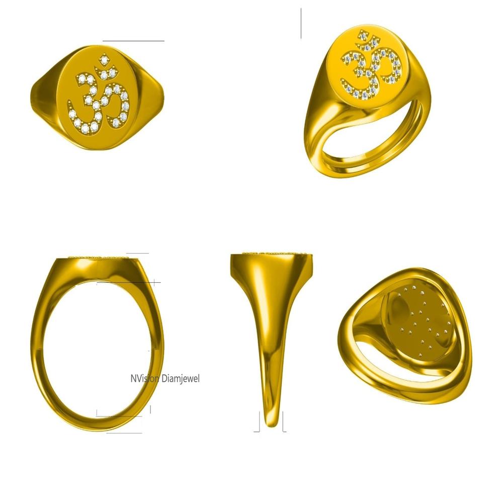Divine Om Natural Diamond Ring