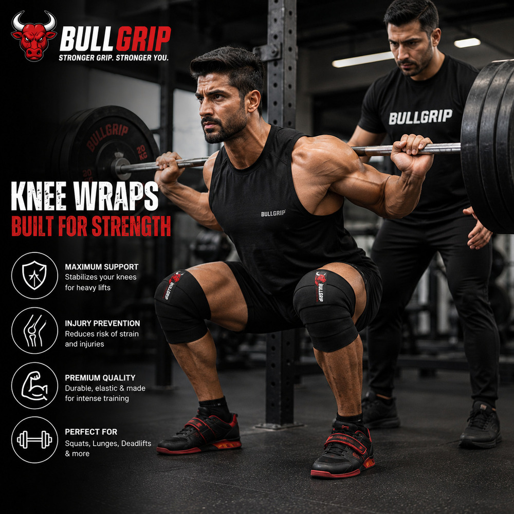 2mtr Black Cotton Knee Wraps
