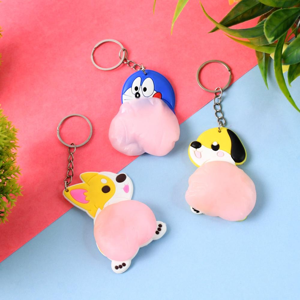 Cartoon Animal Keychain (1 Pc / Mix Design) - Application: As Per Product Requirement