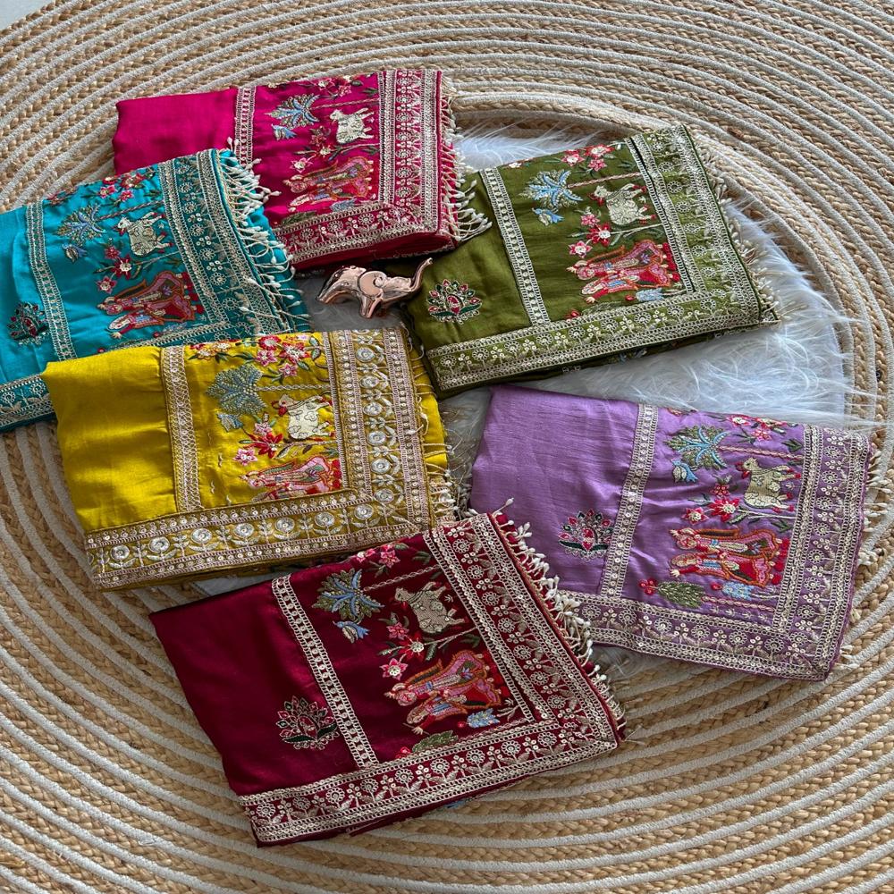 embroidery saree