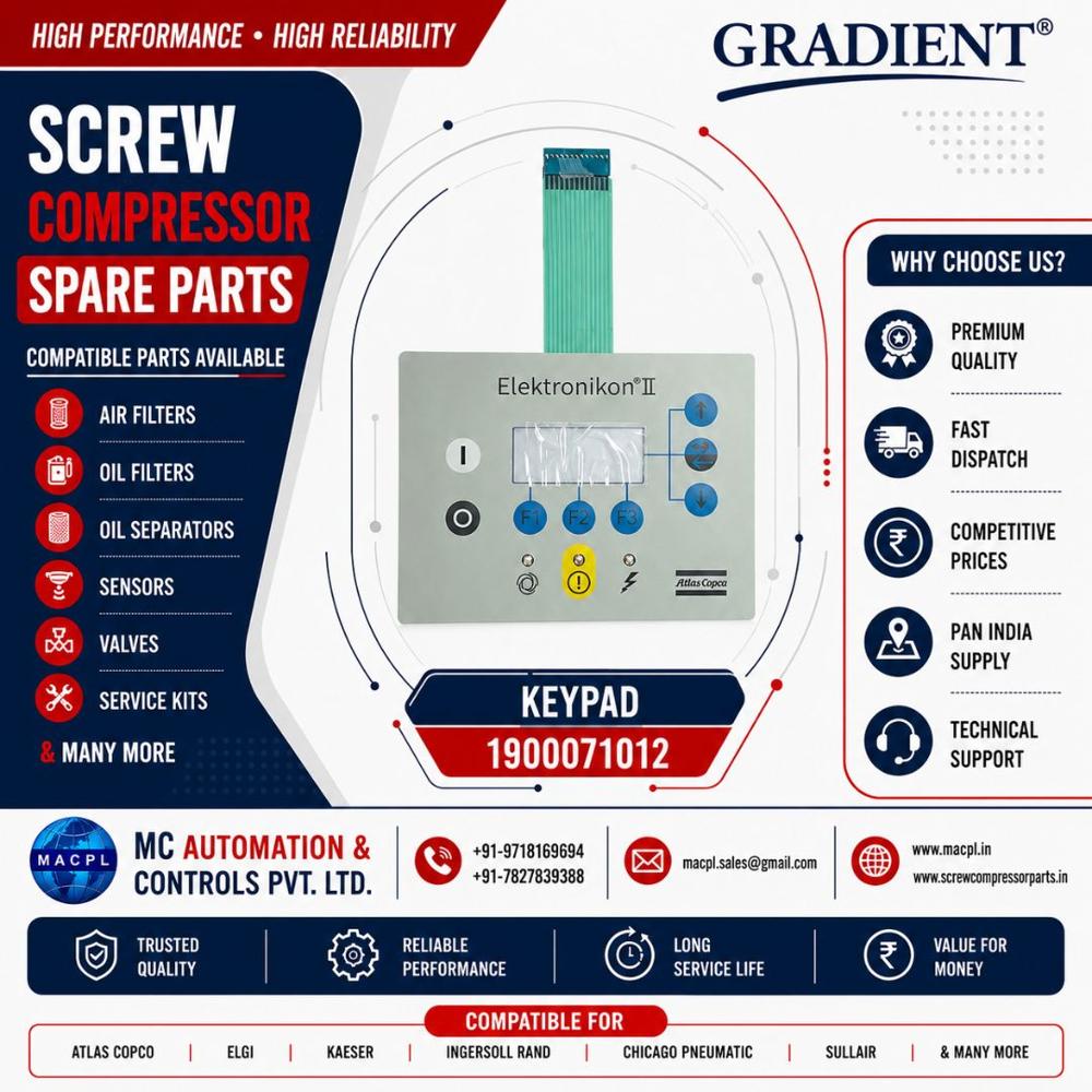 Atlas Copco Keypad (2200702804)- Frequency: 50 Hertz (Hz)