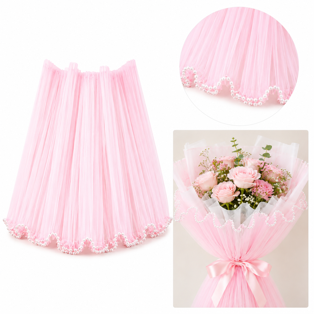 Bouquet Wrapping Pearl Net