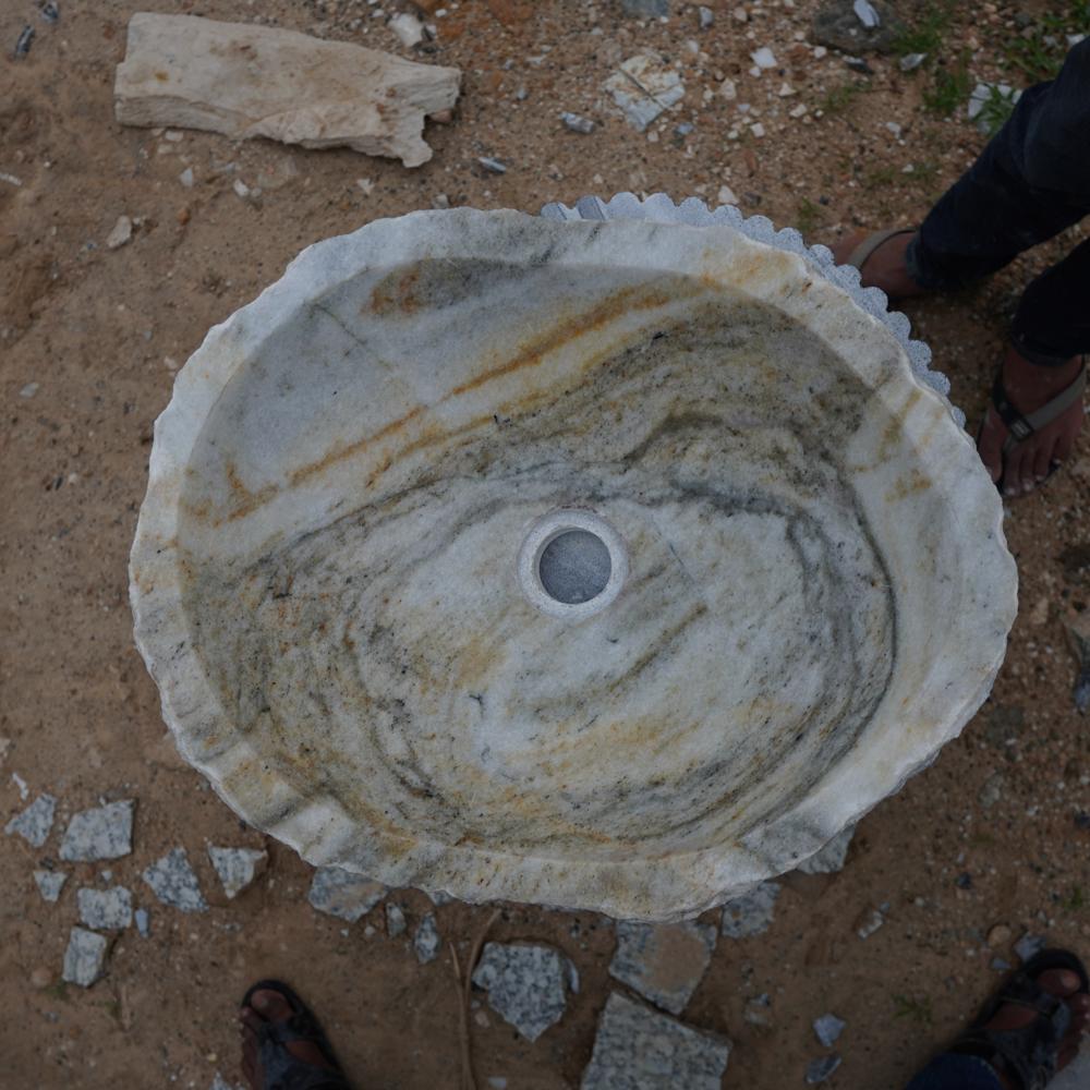 Golden Marble Wash Basin