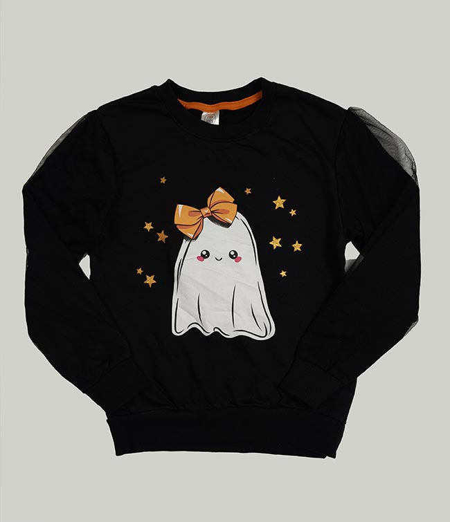 G22323 | Girls Crew Neck Printed Pullover