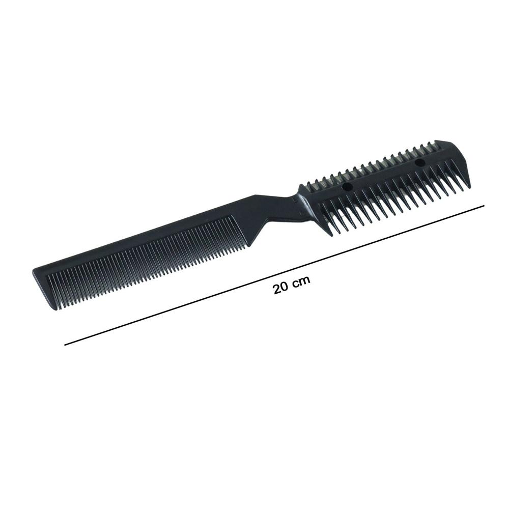 2 In 1 Double-Sided Hair Cutting Comb With Razor Blade (1 Pc) - Age Group: As Per Product Requirement