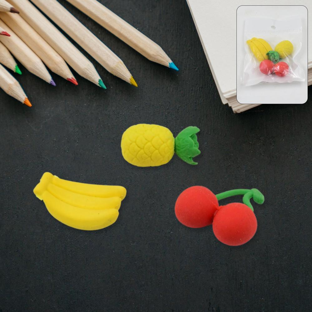 Mix Design Fancy & Stylish Colorful Erasers (1 Set / 3 Pc Set) - Application: As Per Product Requirement