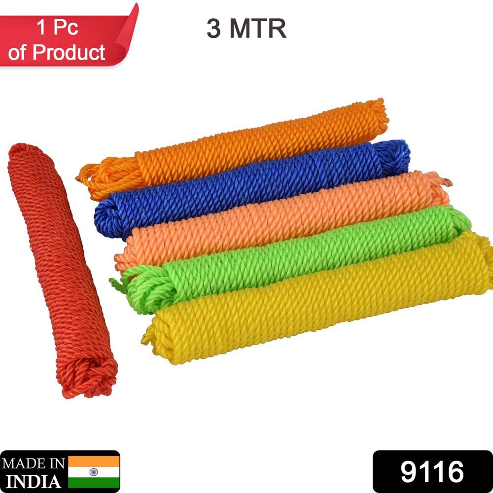 3M Heavy-Duty Laundry Drying Rope (1 Pc Mixed Colors) - Application: As Per Product Requirement