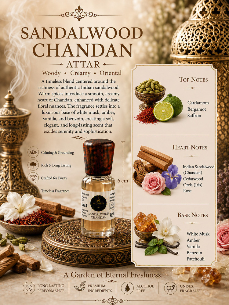 Sandalwood Chandan Attar - Concentration: Highly Concentrated (Pure Attar)