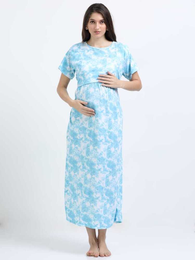 Blue D&D Printed Midi Dress