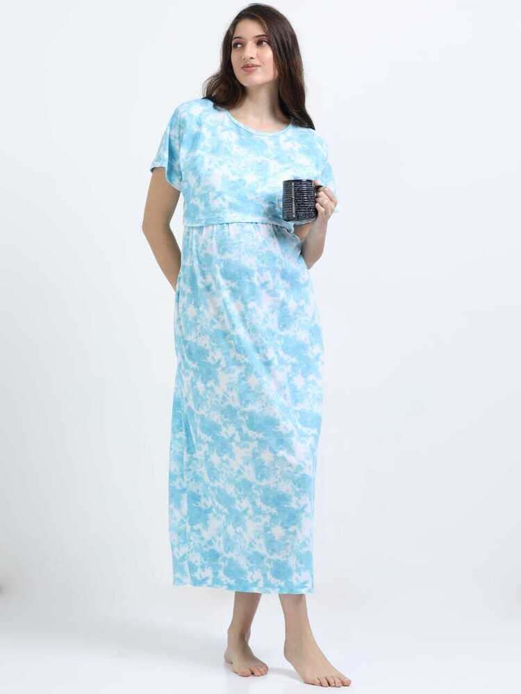 Blue D&D Printed Midi Dress
