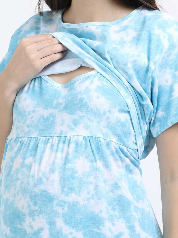 Blue D&D Printed Midi Dress