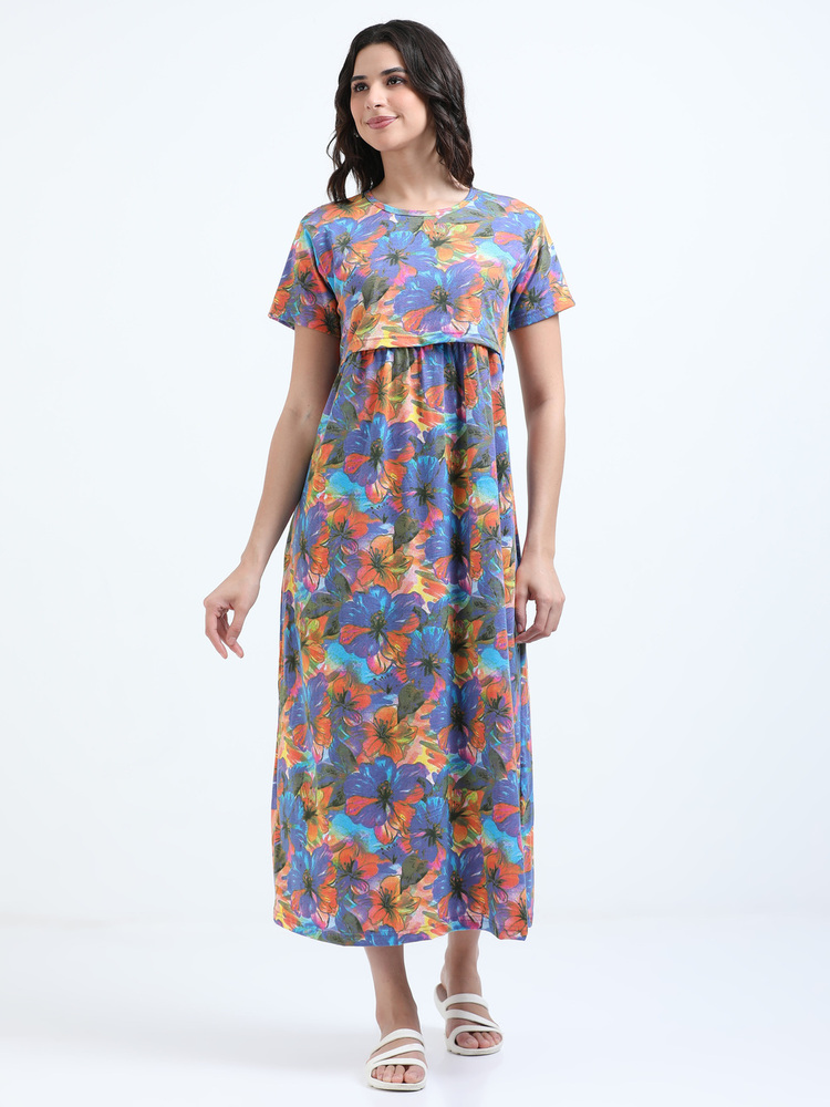 DGF Printed Midi Dress