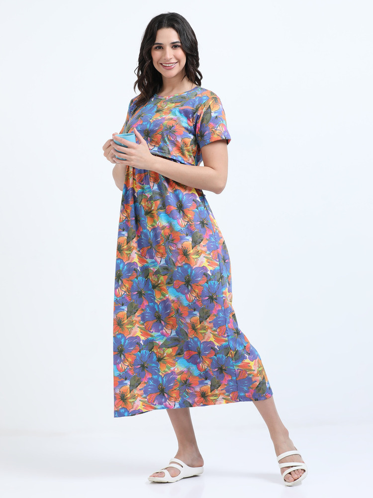 DGF Printed Midi Dress