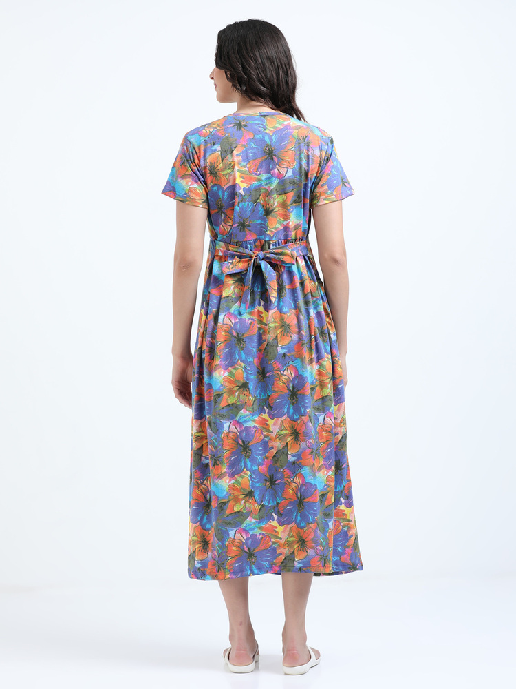 DGF Printed Midi Dress