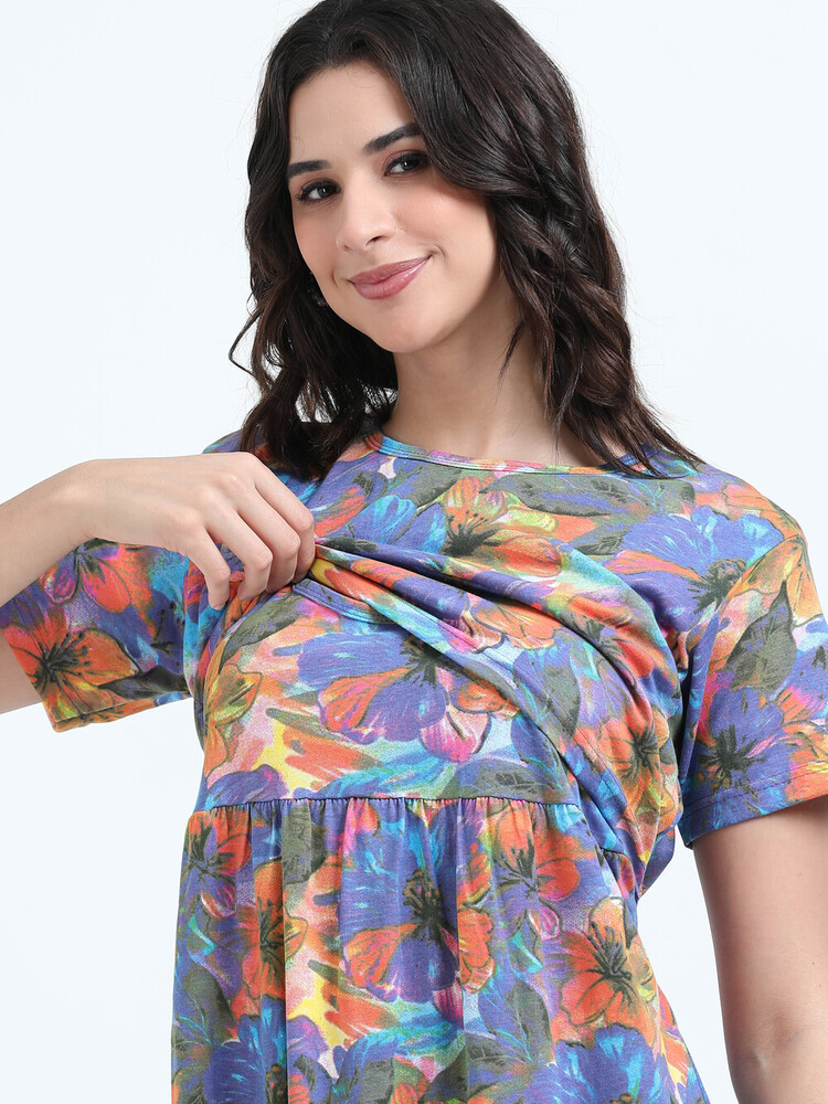 DGF Printed Midi Dress