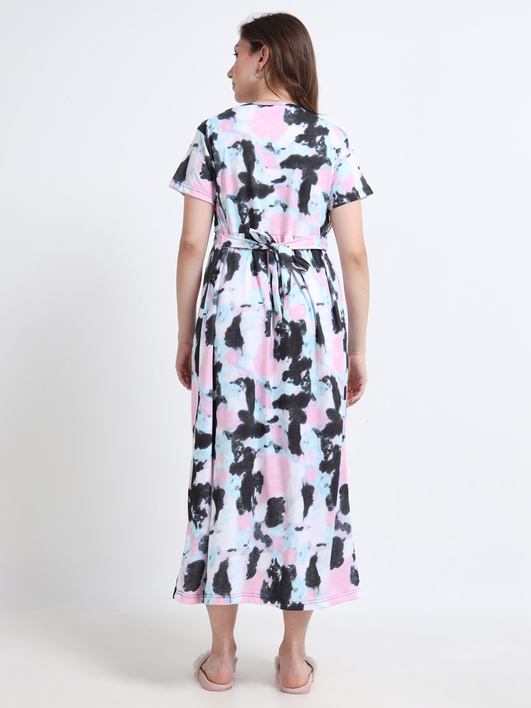 Dye Printd Midi Dress