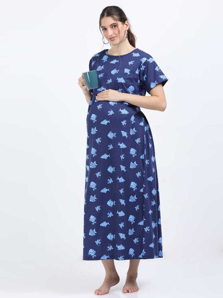 Fish Printed Midi Dress