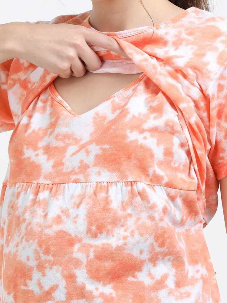 Orange D&D Printed Midi Dress